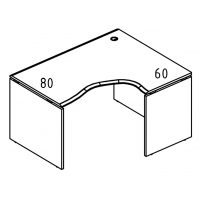 Стол эргономичный на каркасе ДСП (2 скоса) правый мокко премиум / вяз либерти МР ВЛ 086.01 МП