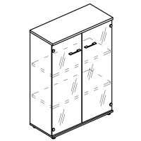 Шкаф прозрачные дверьми топ ДСП мокко премиум / мокко премиум МР 9466 МП/МП