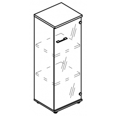 Шкаф средний узкий дверь стекло топ ДСП мокко премиум / мокко премиум МР 9468 МП/МП