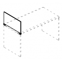 Экран настольный торцевой ДСП для стола 90 мокко премиум / белый МР Б 854 МП