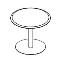 Стол для переговоров круглый на опоре-колонне вяз либерти МР 160 ВЛ