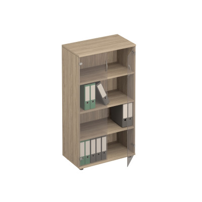 Шкаф для документов со стеклом вяз светлый ФР 366 ВЗ