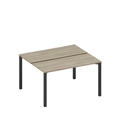 Рабочая станция на металлокаркасе (2*140) вяз либерти/ черный гладкий А1 ЧР 171.1 ВЛ