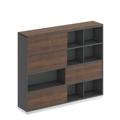 Шкаф-купе дуб гладстоун / антрацит премиум / дуб гладстоун СИ 301 ДГ АР ДГ