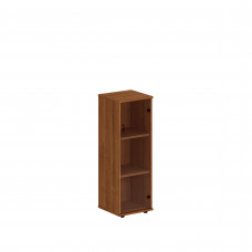 Шкаф для документов со стеклянной дверью узкий средний темный орех Исп.13