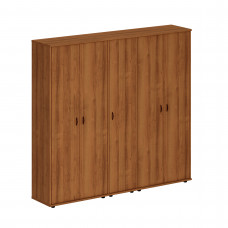 Шкаф комбинированный высокий (закрытый + закрытый узкий + закрытый) темный орех Исп.40