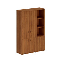 Шкаф комбинированный высокий (закрытый + полузакрытый узкий) темный орех Исп.48