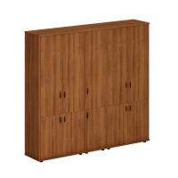 Шкаф комбинированный высокий (закрытый + закрытый узкий + закрытый) темный орех Исп.58