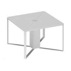 Стол для переговоров 1-секционный белый премиум / антрацит премиум / белый премиум СП 101 БП АР БП ХР