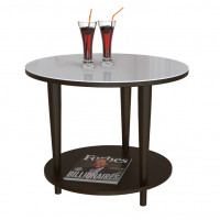 Стол журнальный BeautyStyle - 10 венге/стекло белое артикул БС-10