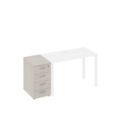 Тумба приставная 4-х ящичная с замком дуб шамони А4 9220 ДШ