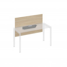 Экран настольный фронтальный большой для стола 140 с кабель-каналом дуб скандинавский / металлокаркас антрацит А4 А 837 ДК