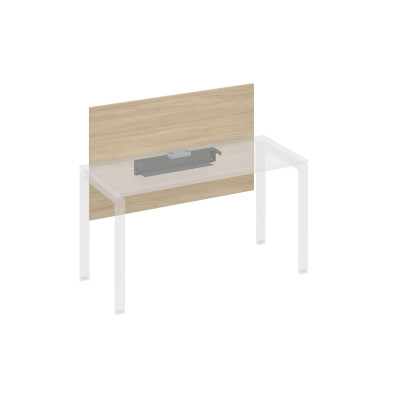 Экран настольный фронтальный большой для стола 140 с кабель-каналом дуб скандинавский / металлокаркас антрацит А4 А 837 ДК