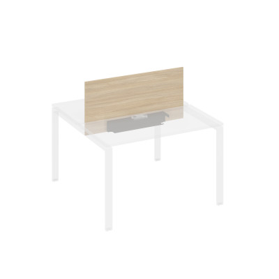 Экран настольный фронтальный для стола 120 с двумя кабель-каналами дуб скандинавский / металлокаркас антрацит А4 А 846 ДК