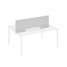 Экран настольный фронтальный для стола 160 с двумя кабель-каналами серый / металлокаркас белый А4 Б 848 СЕ