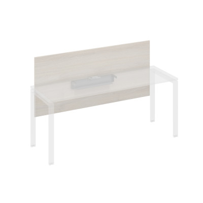 Экран настольный фронтальный большой для стола 180 с кабель-каналом дуб / металлокаркас серый А4 С 839 ДШ