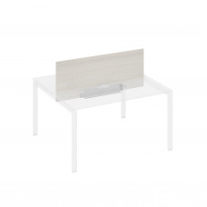 Экран настольный фронтальный для стола 140 с двумя кабель-каналами дуб / металлокаркас серый А4 С 847 ДШ