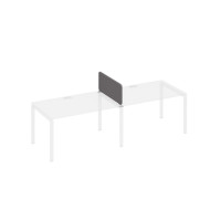 Экран настольный промежуточный мягкий с кронштейнами серый / металлокаркас серый А4 С 874 BA50