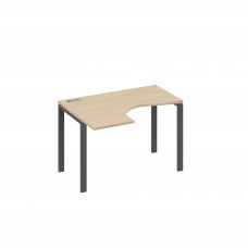 Стол левый эргономичный "Классика" на металлокаркасе UNO дуб скандинавский / металлокаркас антрацит А4 А1 031 ДК