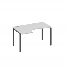 Стол "Классика" левый на металлокаркасе UNO эргономичный серый / металлокаркас антрацит А4 А1 043 СЕ
