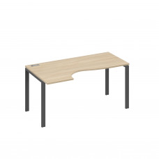 Стол эргономичный левый "Классика" на металлокаркасе UNO дуб скандинавский / металлокаркас антрацит А4 А1 045 ДК