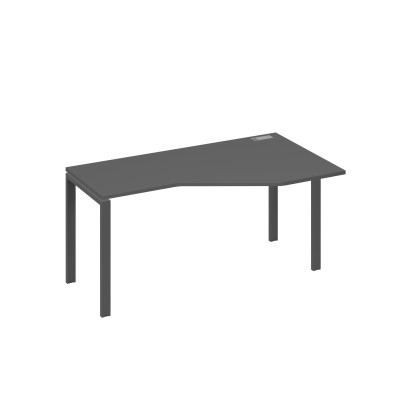 Стол "Техно" на металлокаркасе UNO эргономичный правый антрацит премиум / металлокаркас антрацит А4 А1 056 АР