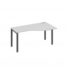 Стол "Техно" на металлокаркасе UNO эргономичный правый серый / металлокаркас антрацит А4 А1 056 СЕ