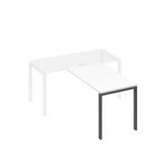 Брифинг-приставка на металлокаркасе UNO белый премиум / металлокаркас антрацит А4 А1 074 БП