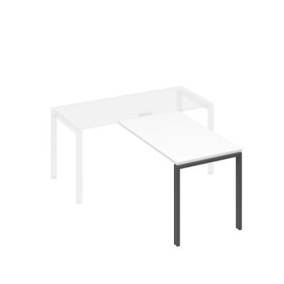 Брифинг-приставка на металлокаркасе UNO белый премиум / металлокаркас антрацит А4 А1 074 БП