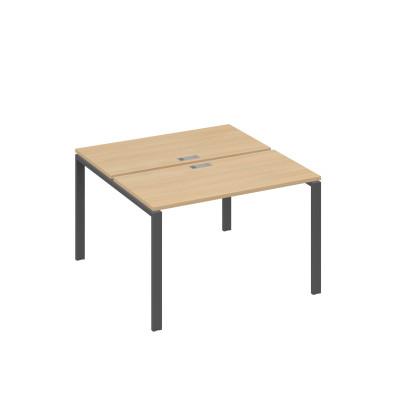 Станция 2х120 рабочая с металлокаркасом UNO натуральный дуб / металлокаркас антрацит А4 А1 170 НД