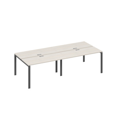 Рабочая станция с каркасом UNO 4х140 дуб / металлокаркас антрацит А4 А1 171-2 ДШ