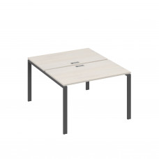 Рабочая станция на металлокаркасе UNO (2х120) дуб / металлокаркас антрацит А4 А1 173 ДШ