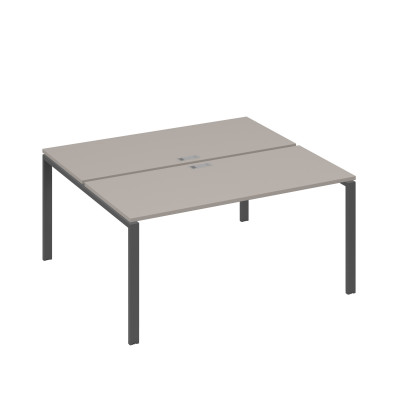 Рабочая станция на металлокаркасе UNO (2х160) мокко премиум / металлокаркас антрацит А4 А1 175 МП