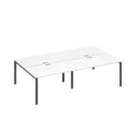 Станция на металлокаркасе UNO столы 4х140 белый премиум / металлокаркас антрацит А4 А1 177-2 БП