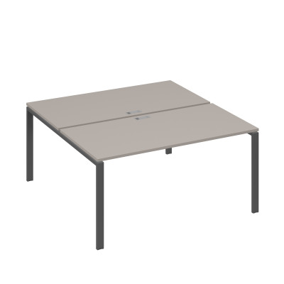 Рабочая станция опоры UNO столы 2х160 мокко премиум / металлокаркас антрацит А4 А1 178 МП