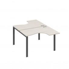 Рабочая станция опоры UNO столы (2х120) Классика дуб / металлокаркас антрацит А4 А1 180 ДШ