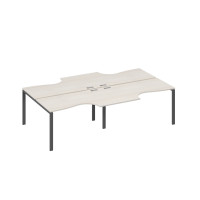 Рабочая станция столы (4х140) на каркасе UNO Классика дуб / металлокаркас антрацит А4 А1 184-2 ДШ