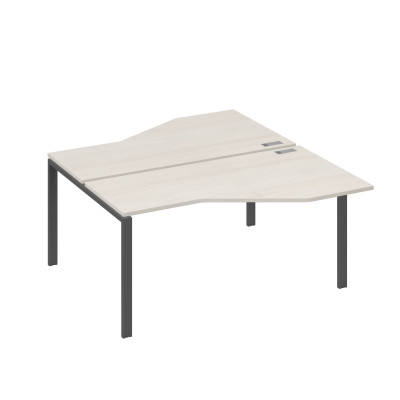 Рабочая станция со столами (2х160) Техно на каркасе UNO дуб / металлокаркас антрацит А4 А1 188 ДШ