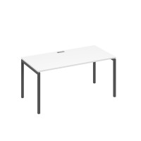 Стол письменный на металлокаркасе DUE белый премиум / металлокаркас антрацит А4 А2 025 БП