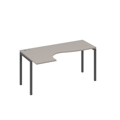 Стол на металлокаркасе DUE эргономичный левый "Классика" мокко премиум / металлокаркас антрацит А4 А2 035 МП