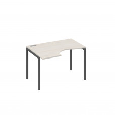 Стол на металлокаркасе DUE левый "Классика" эргономичный дуб / металлокаркас антрацит А4 А2 041 ДШ
