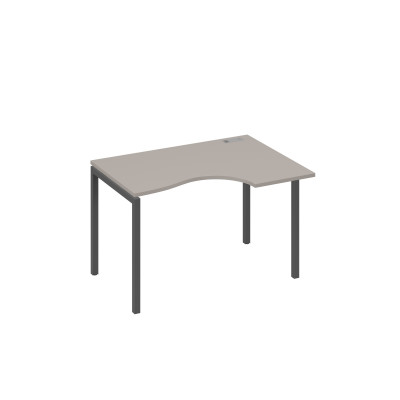 Стол эргономичный на металлокаркасе DUE правый "Классика" мокко премиум / металлокаркас антрацит А4 А2 042 МП