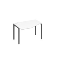 Стол "Техно" эргономичный на металлокаркасе DUE левый белый премиум / металлокаркас антрацит А4 А2 051 БП