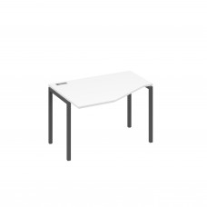 Стол "Техно" эргономичный на металлокаркасе DUE левый белый премиум / металлокаркас антрацит А4 А2 051 БП
