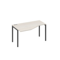 Стол левый "Техно"на металлокаркасе DUE эргономичный дуб / металлокаркас антрацит А4 А2 053 ДШ
