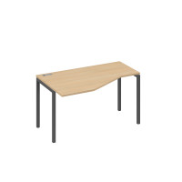 Стол левый "Техно"на металлокаркасе DUE эргономичный натуральный дуб / металлокаркас антрацит А4 А2 053 НД