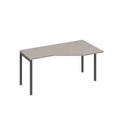 Стол "Техно" на каркасе DUE эргономичный правый мокко премиум / металлокаркас антрацит А4 А2 056 МП