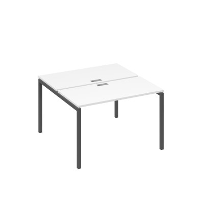 Рабочая станция с опорами DUE (2х120) белый премиум / металлокаркас антрацит А4 А2 170 БП