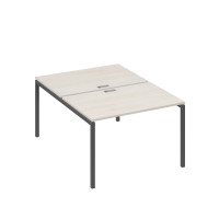 Рабочая станция (2х120) на каркасе DUE дуб / металлокаркас антрацит А4 А2 176 ДШ