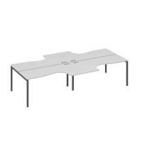 Рабочая станция со столами DUE (4х160) Классика серый / металлокаркас антрацит А4 А2 182-2 СЕ